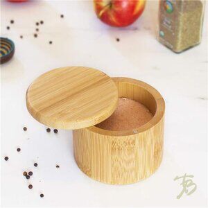 Totally Bamboo Salt Cellar with Swivel Lid – Bamboo Spice Box Storage Container